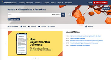 vanamo.finna.fi kuvakaappaus